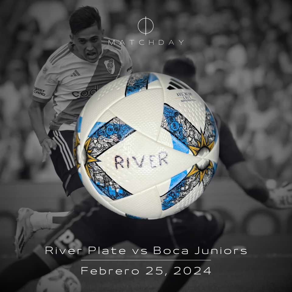 Pablo Solari – Match Worn & Signed game goal ball – River vs Boca – Copa de la Liga 2024 - Imagen 3
