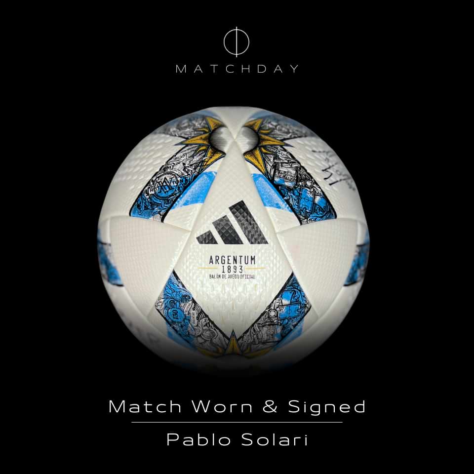 Pablo Solari – Match Worn & Signed game goal ball – River vs Boca – Copa de la Liga 2024 - Imagen 4