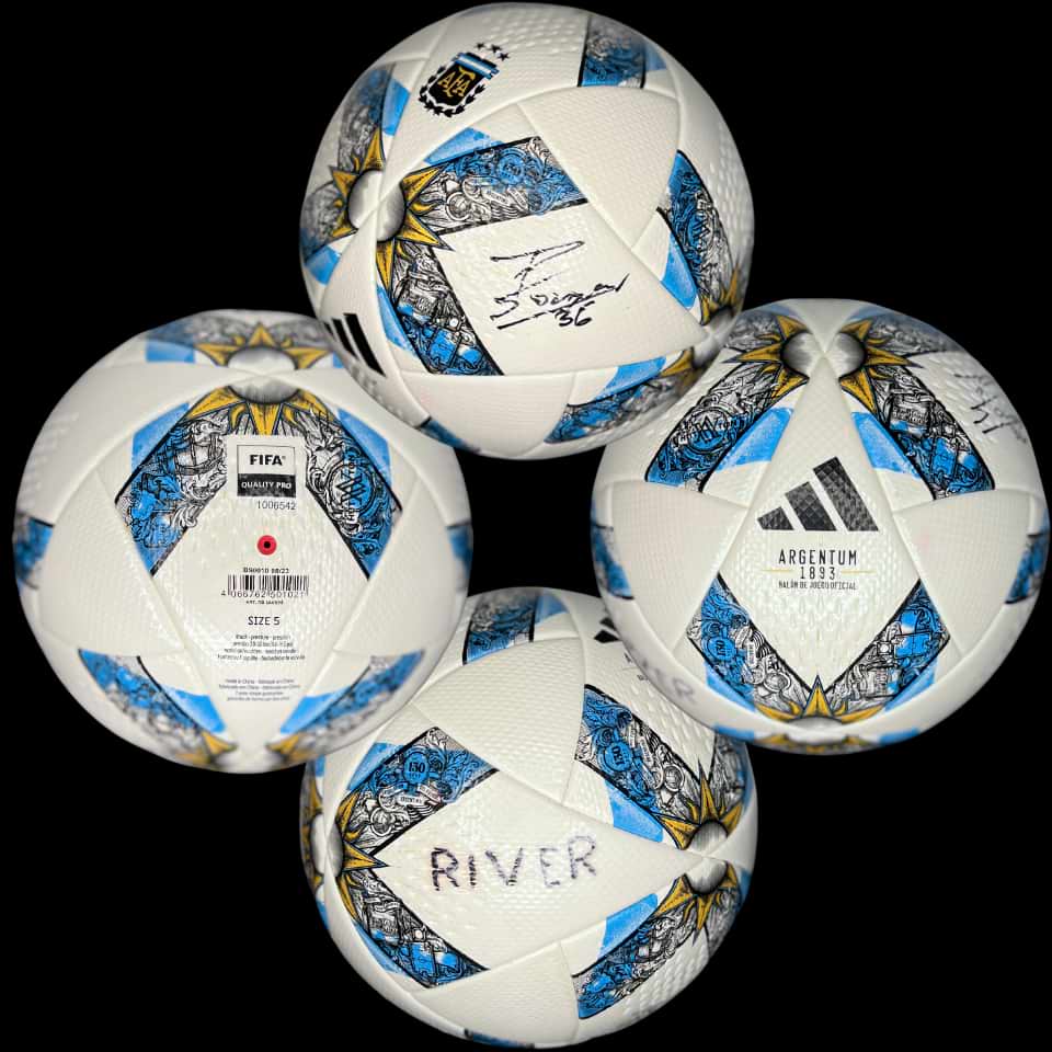Pablo Solari – Match Worn & Signed game goal ball – River vs Boca – Copa de la Liga 2024 - Imagen 6