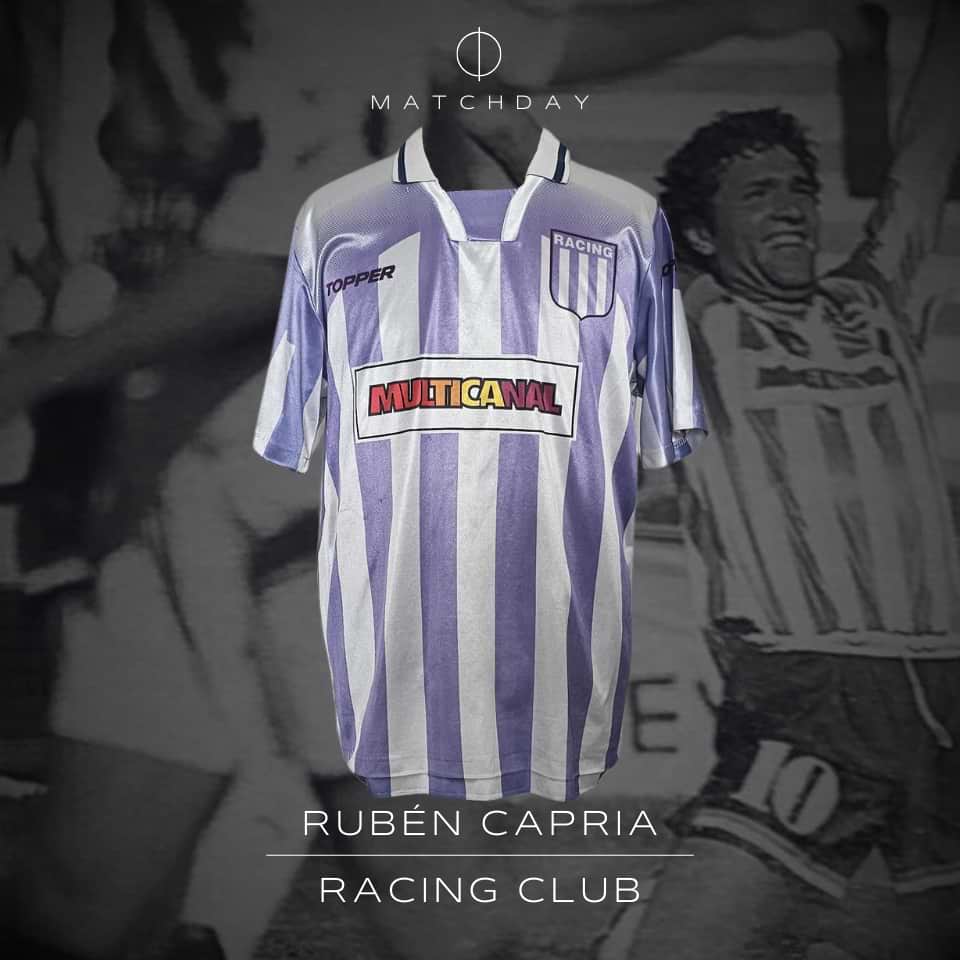 Ruben Capria – Racing Club – Torneo Apertura 1995 – Match Worn