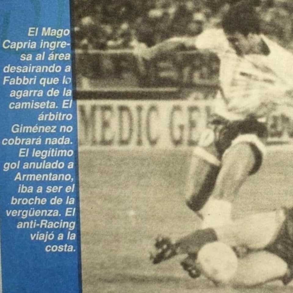 Ruben Capria – Racing Club – Torneo Apertura 1995 – Match Worn - Imagen 17