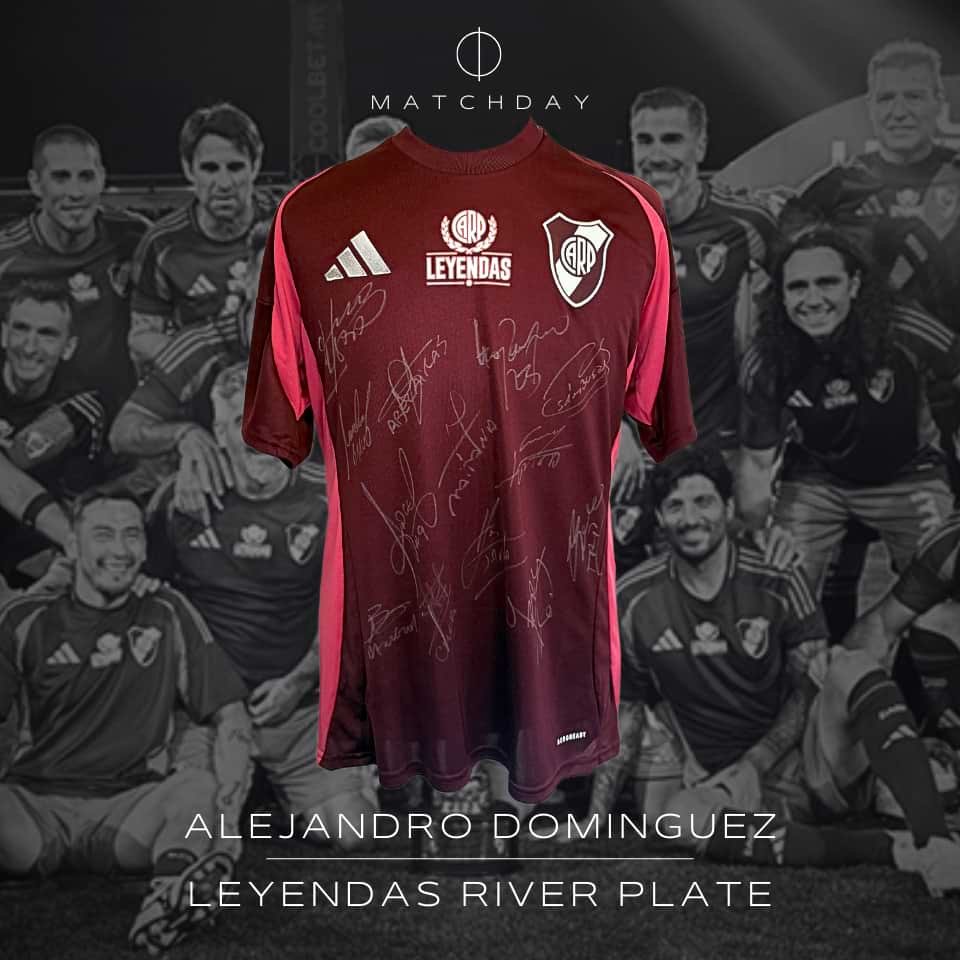 Alejandro Dominguez – River Plate Senior – Leyendas vs Colo Colo – Signed – Video proof – Match Worn