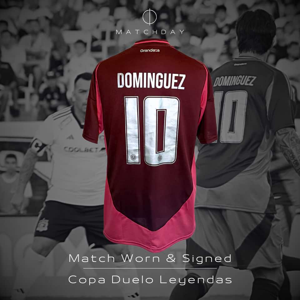 Alejandro Dominguez – River Plate Senior – Leyendas vs Colo Colo – Signed – Video proof – Match Worn - Imagen 3