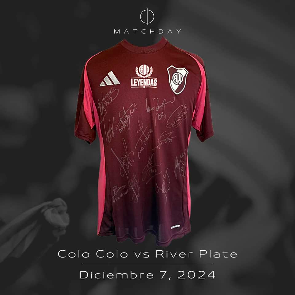 Alejandro Dominguez – River Plate Senior – Leyendas vs Colo Colo – Signed – Video proof – Match Worn - Imagen 4