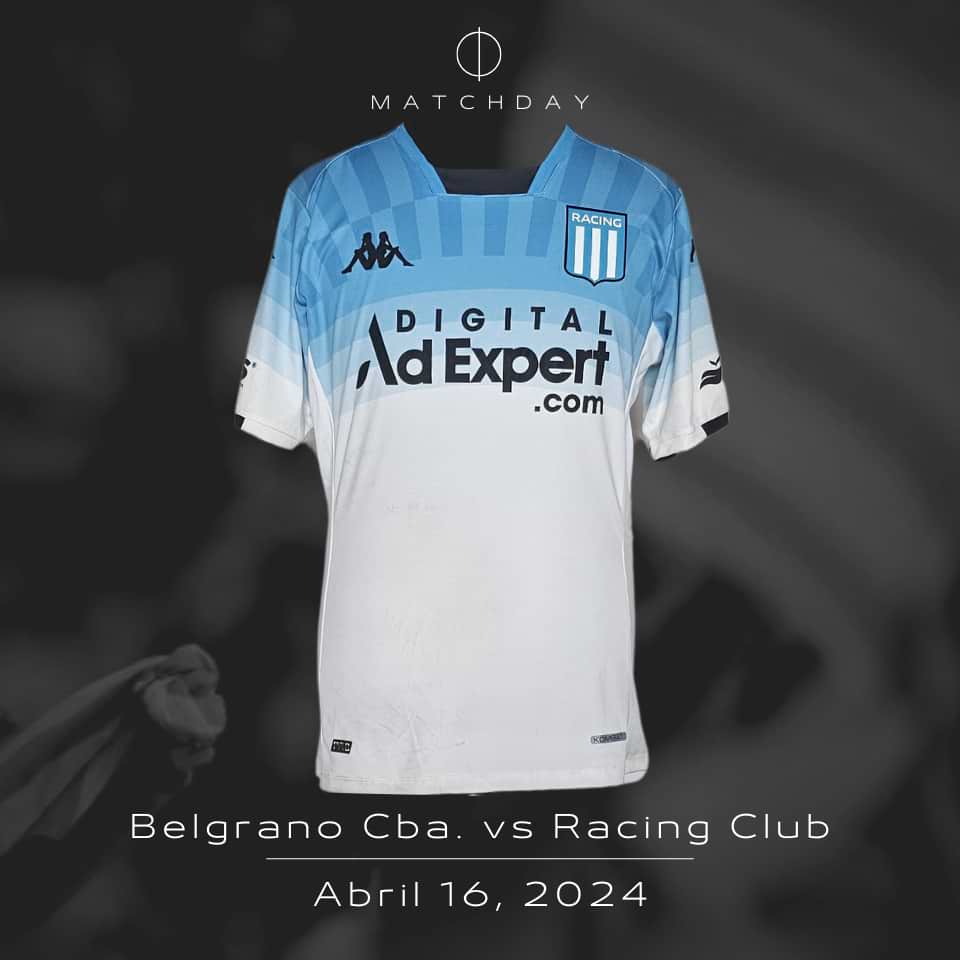 Adrian “Maravilla” Martinez – Racing Club – CLPF – 2024 – Match Worn Unwashed - Imagen 4