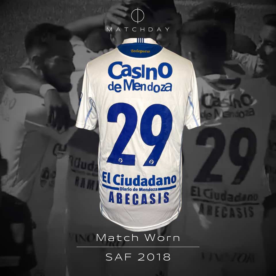 Luciano Abecasis – Godoy Cruz – Campeonato Primera División 2018 – MATCH WORN - Imagen 3