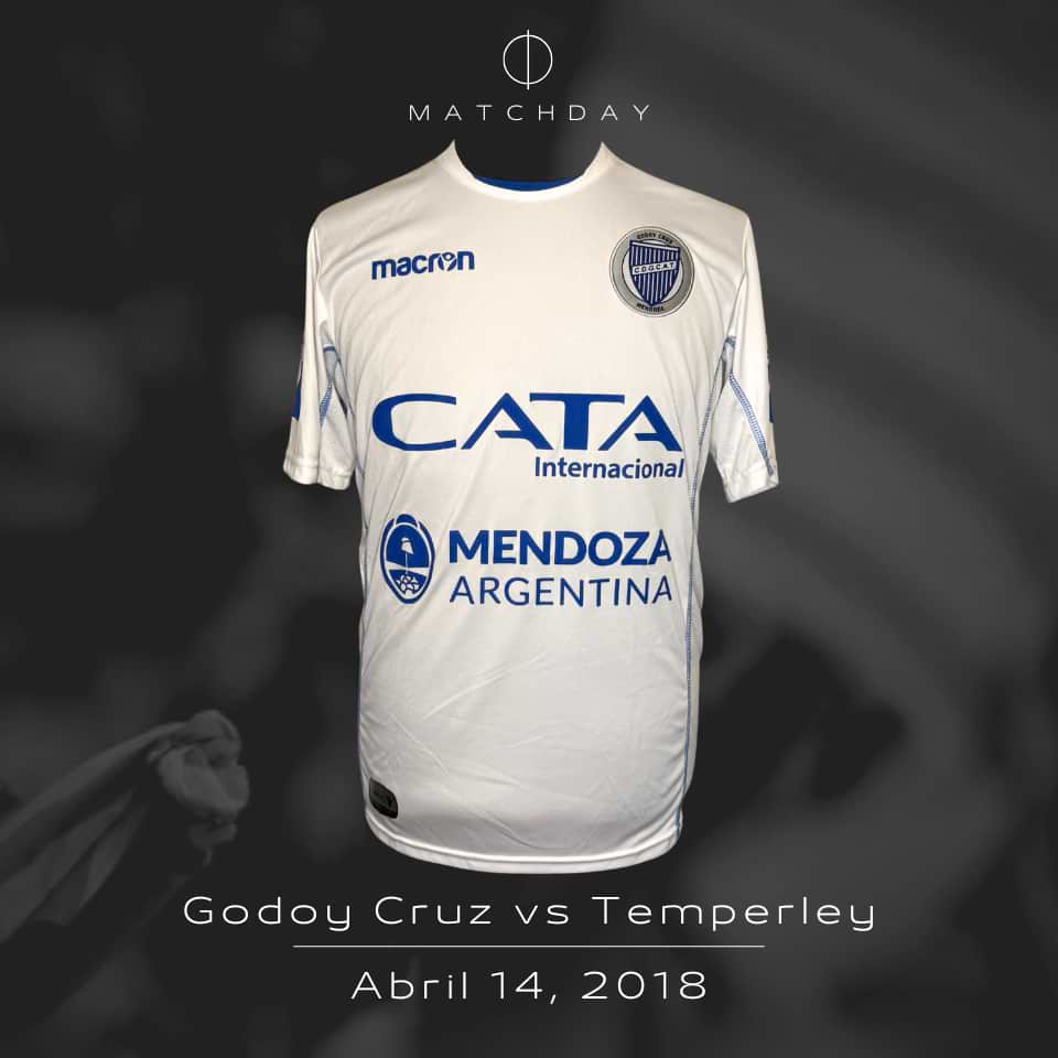 Luciano Abecasis – Godoy Cruz – Campeonato Primera División 2018 – MATCH WORN - Imagen 4