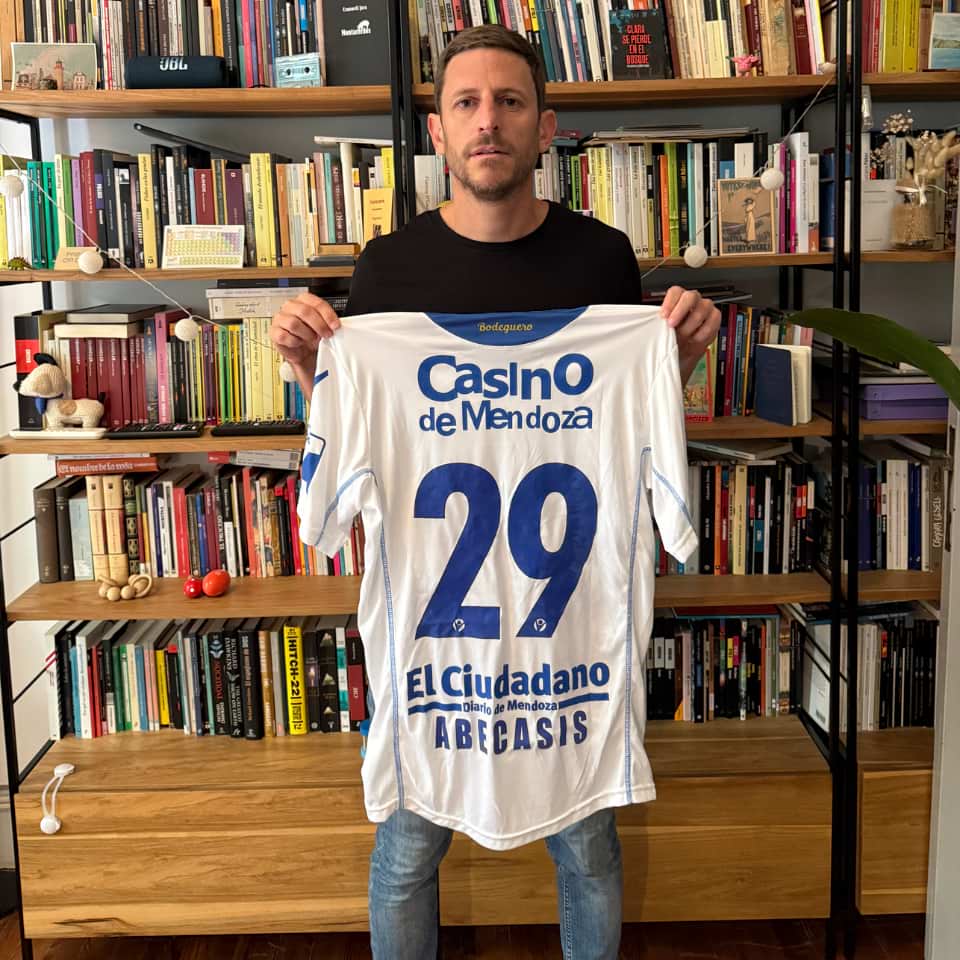Luciano Abecasis – Godoy Cruz – Campeonato Primera División 2018 – MATCH WORN - Imagen 6