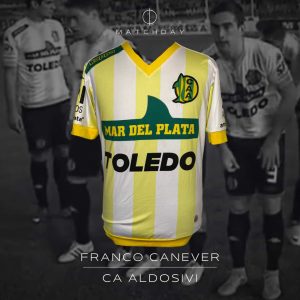 Franco Canever - Aldosivi - Campeonato Primera División 2015 - MATCH WORN