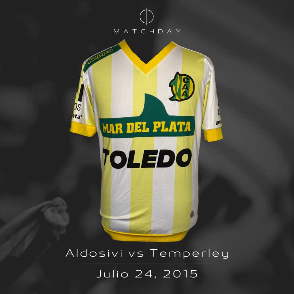 Franco Canever – Aldosivi – Campeonato Primera División 2015 – MATCH WORN - Imagen 4