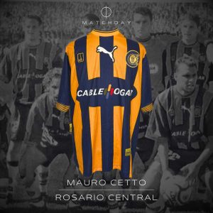 Mauro Cetto - Rosario Central - Torneo Apertura 2001 - MATCH WORN