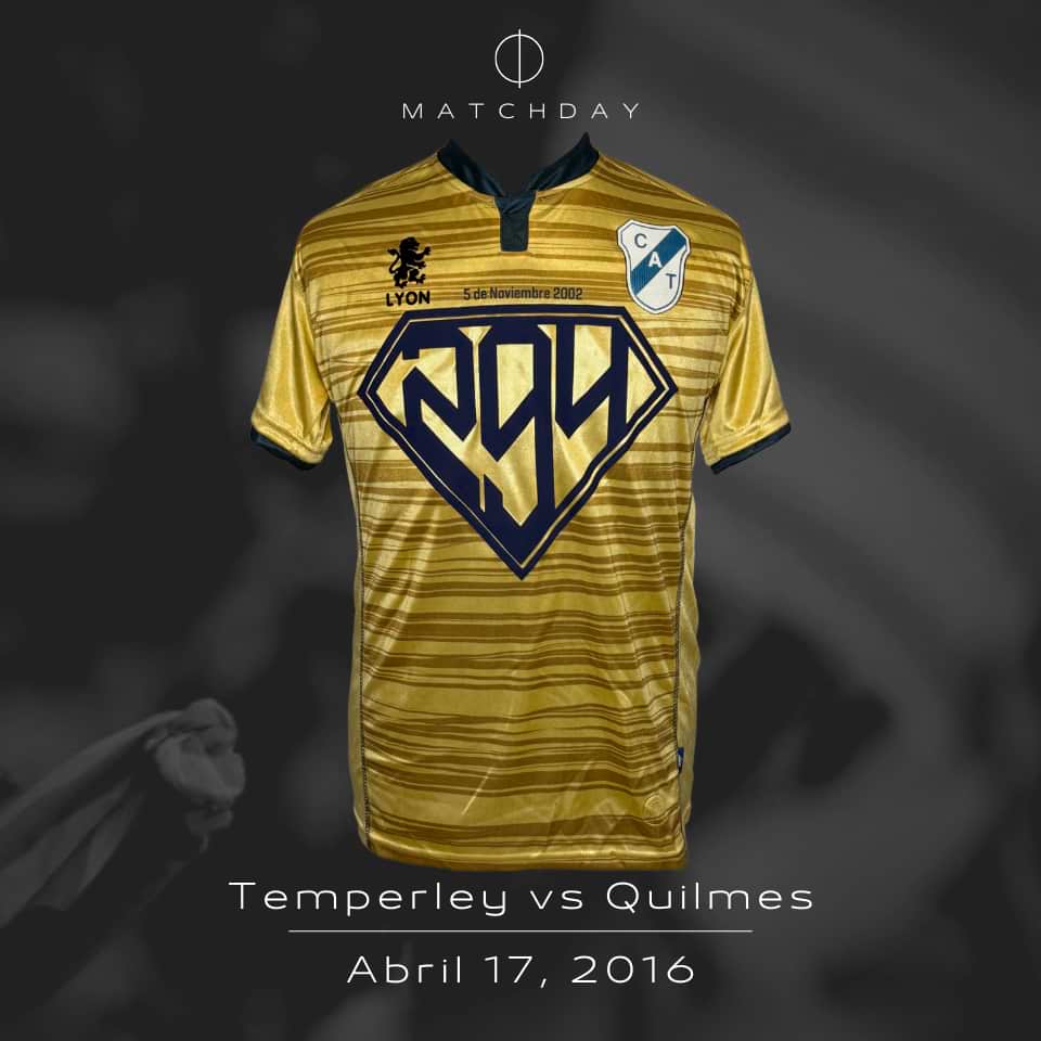 Federico Crivelli – Temperley – Campeonato Primera División 2016 – MATCH WORN - Imagen 4