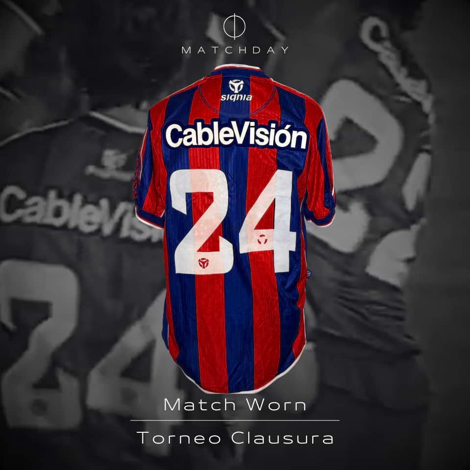 Leonardo Di Lorenzo – San Lorenzo – Torneo Clausura 2001 – MATCH WORN - Imagen 3
