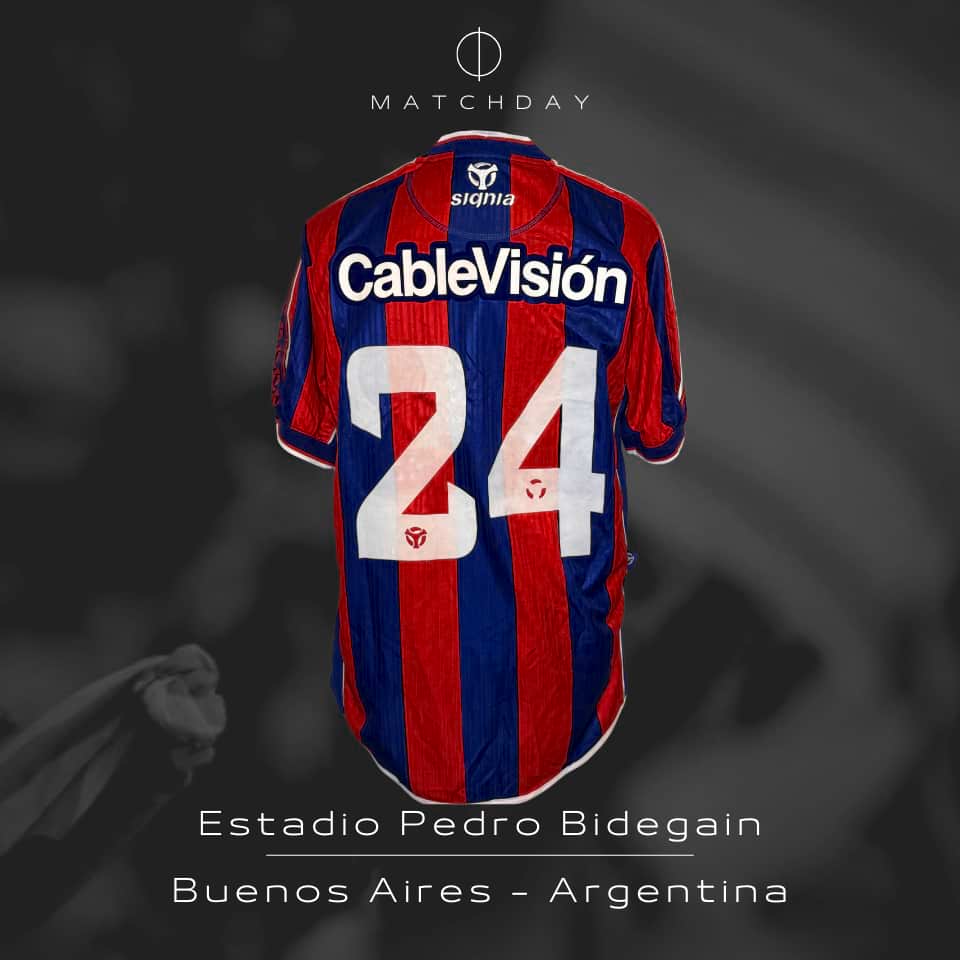 Leonardo Di Lorenzo – San Lorenzo – Torneo Clausura 2001 – MATCH WORN - Imagen 5