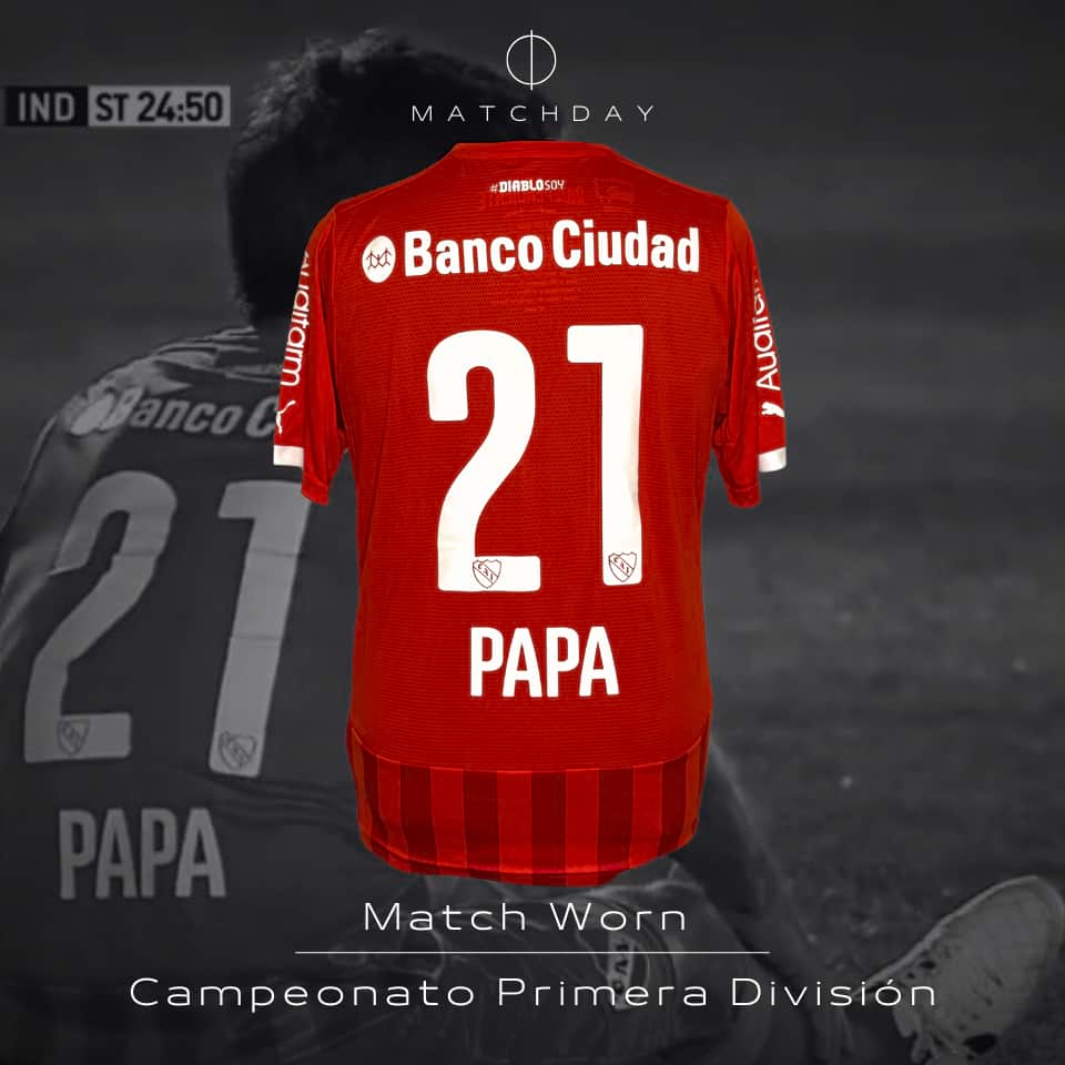 Emiliano Papa – Independiente – Campeonato Primera División 2015 – MATCH WORN - Imagen 3