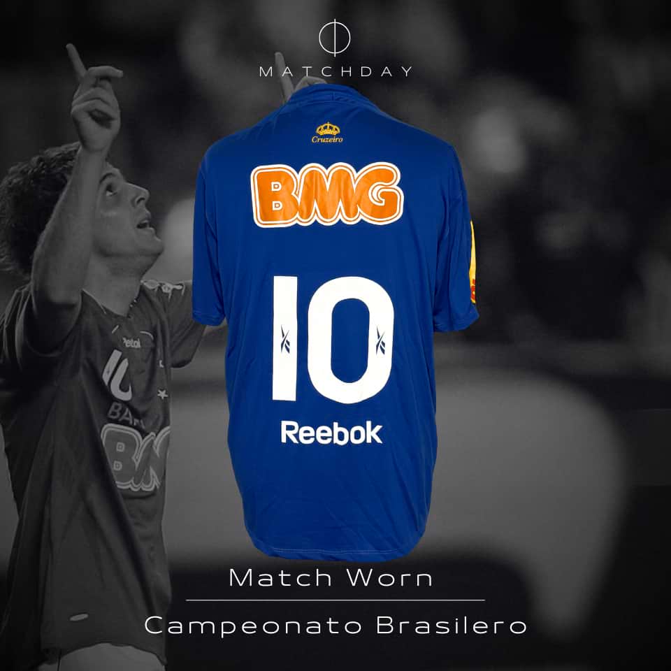 Walter Montillo – Cruzeiro – Campeonato Brasileiro Serie A 2010 – MATCH WORN - Imagen 3