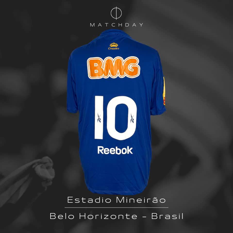 Walter Montillo – Cruzeiro – Campeonato Brasileiro Serie A 2010 – MATCH WORN - Imagen 5