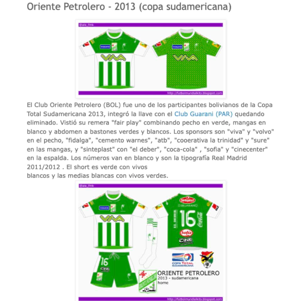 Pablo de Muner – Oriente Petrolero – Copa Sudamericana 2013 – MATCH WORN - Imagen 11