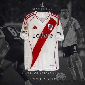 Gonzalo Montiel - River Plate - Torneo Apertura 2025 - MATCH WORN UNWASHED & SIGNED