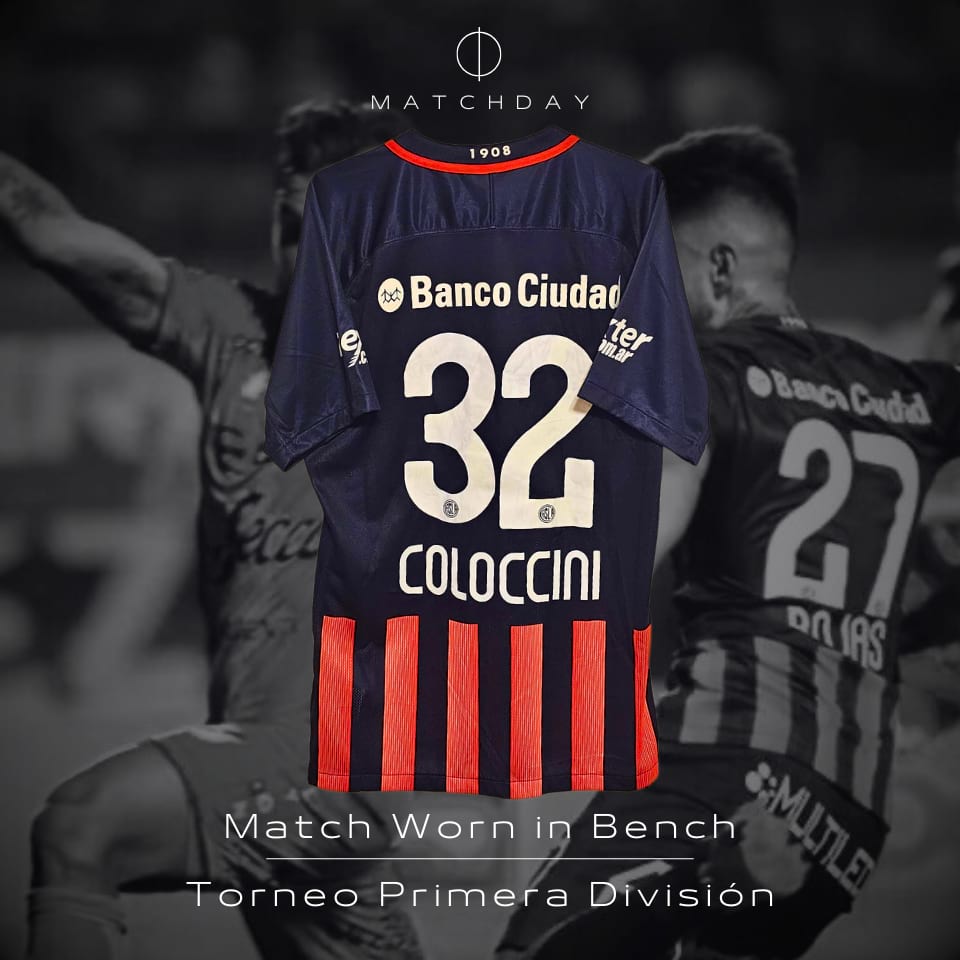 Fabricio Coloccini – San Lorenzo – Torneo Primera División 2017 – Match Worn in bench - Imagen 3
