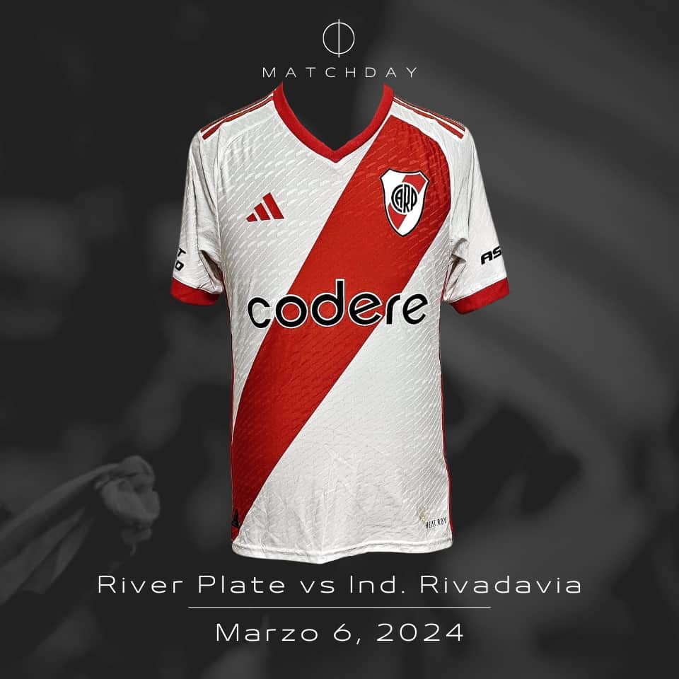 Milton Casco – River Plate – Copa de La Liga 2024 – MATCH WORN UNWASHED JERSEY - Imagen 4