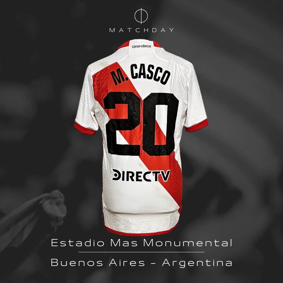 Milton Casco – River Plate – Copa de La Liga 2024 – MATCH WORN UNWASHED JERSEY - Imagen 5