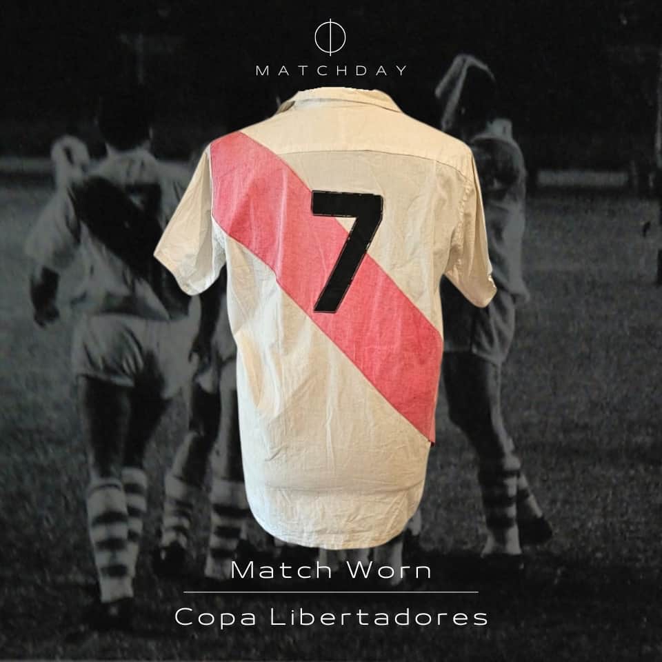 Luis Cubilla – River Plate – Copa Libertadores 1966 – MATCH WORN JERSEY - Imagen 3
