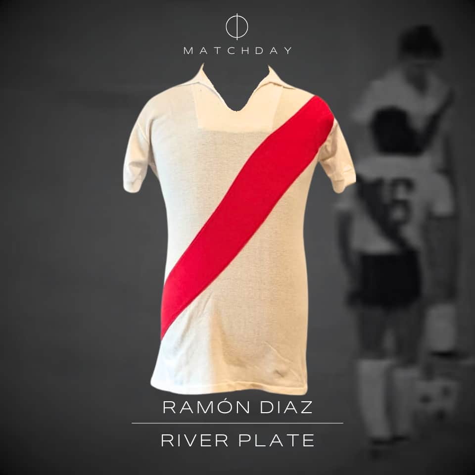 Ramón Díaz – River Plate – Friendly match 1980 – MATCH WORN JERSEY