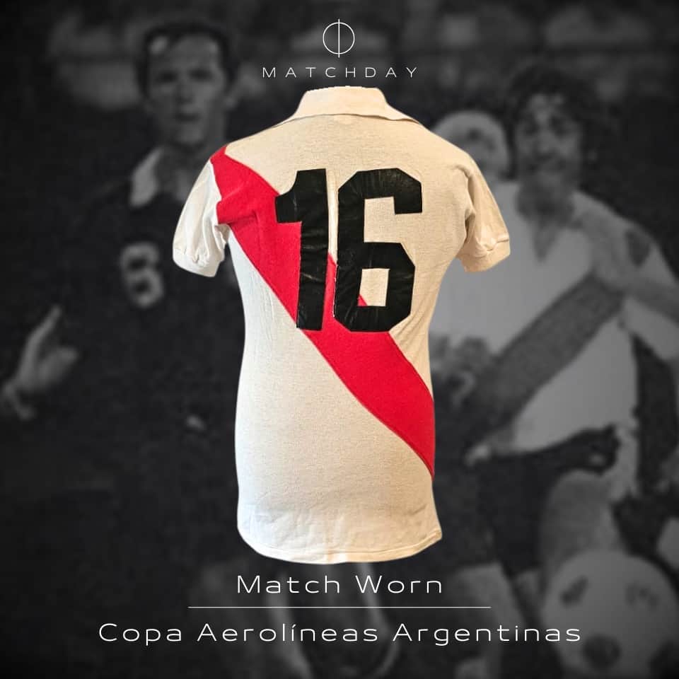 Ramón Díaz – River Plate – Friendly match 1980 – MATCH WORN JERSEY - Imagen 3