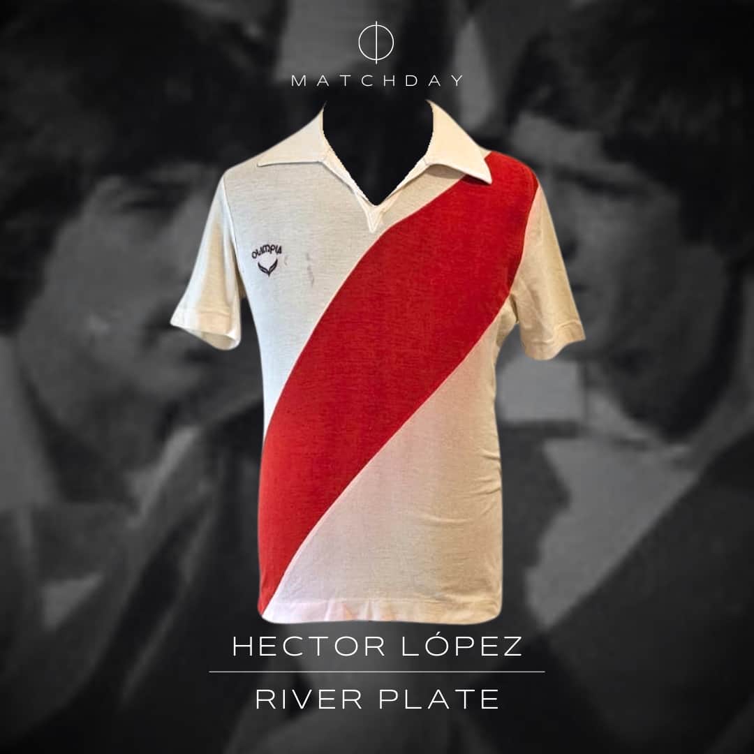 Héctor López – River Plate – Campeonato Nacional 1980 – MATCH WORN JERSEY