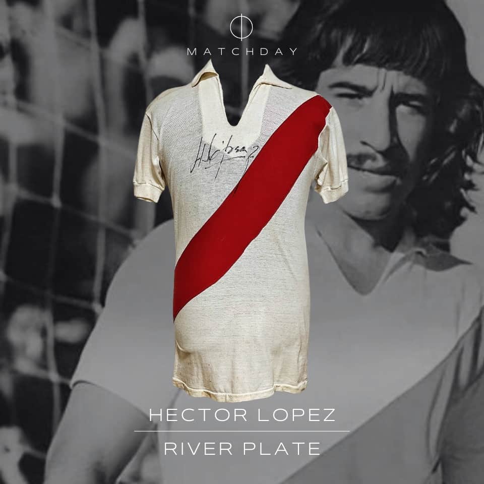 Héctor López – River Plate – Campeonato Metropolitano 1975 – MATCH WORN JERSEY