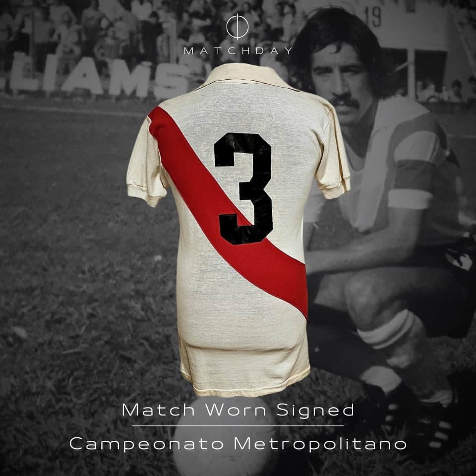 Héctor López – River Plate – Campeonato Metropolitano 1975 – MATCH WORN JERSEY - Imagen 3