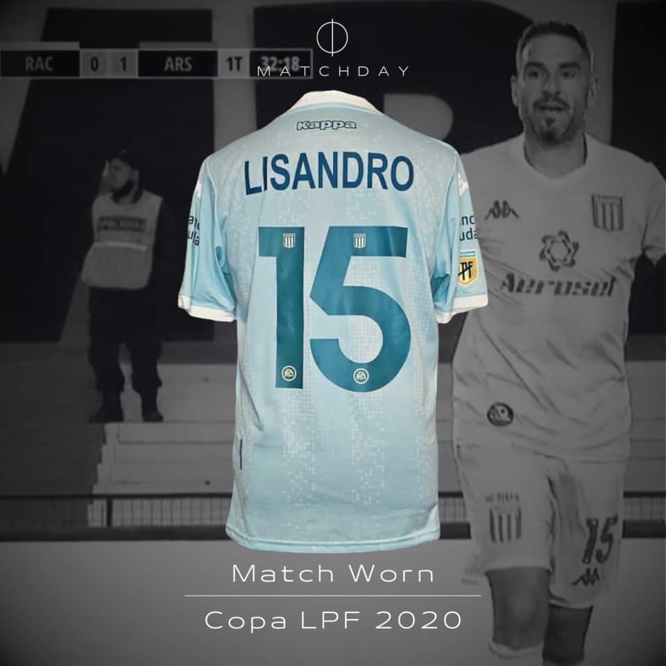 Lisandro Lopez match worn jersey + short y cinta de capitan – Copa LFP 2020 - Image 3