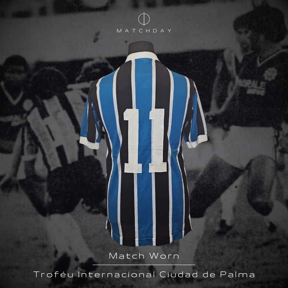 Ademir Padilha – Gremio – Troféu Internacional Ciudad de Palma de 1985 – MATCH WORN JERSEY - Imagen 3