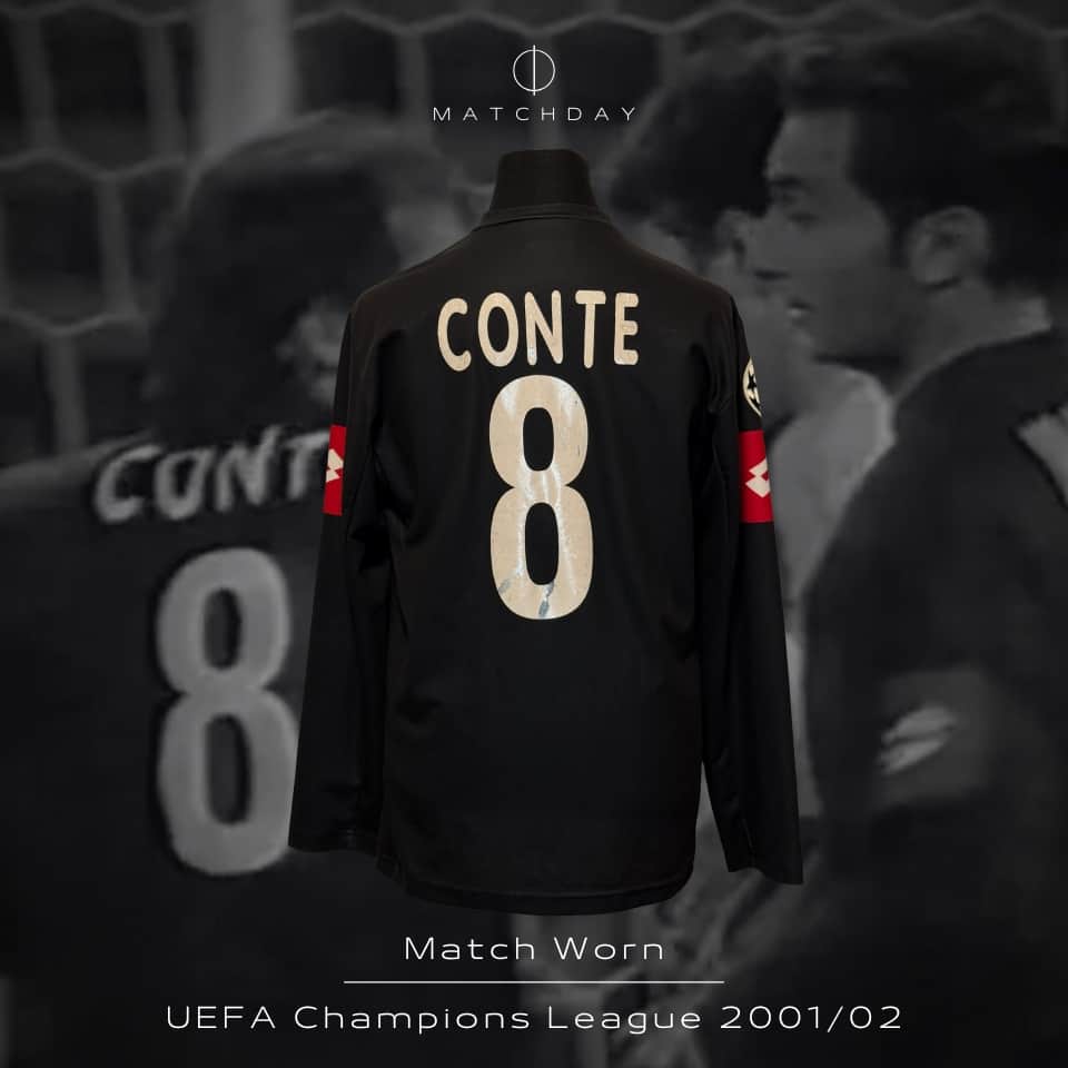 Antonio Conte – Juventus FC – UEFA Champions League 2001/02 – MATCH WORN JERSEY - Imagen 3