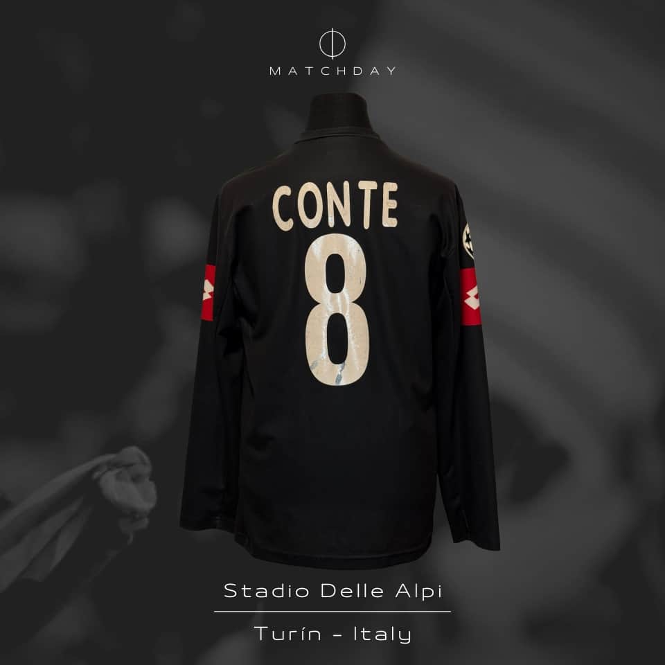 Antonio Conte – Juventus FC – UEFA Champions League 2001/02 – MATCH WORN JERSEY - Imagen 4