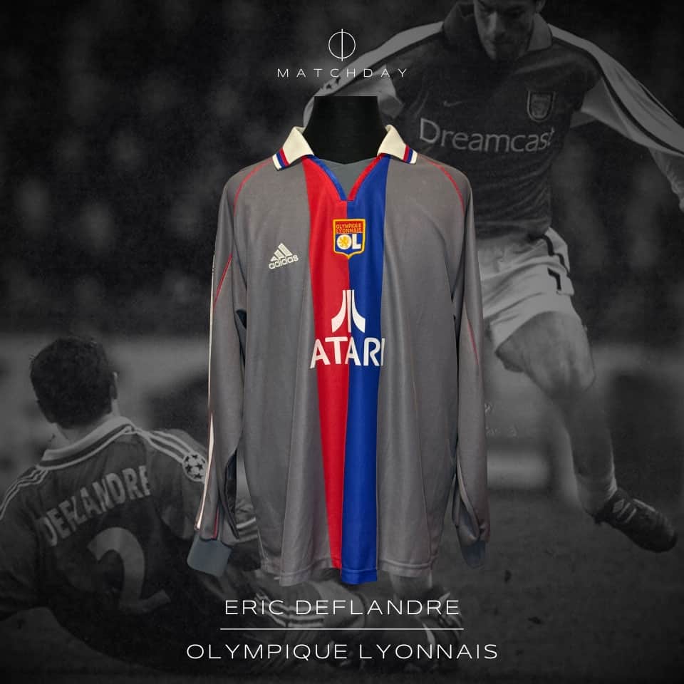Éric Deflandre – Olympique Lyonnais – UEFA Champions League 2001/02 – Match Issued jersey