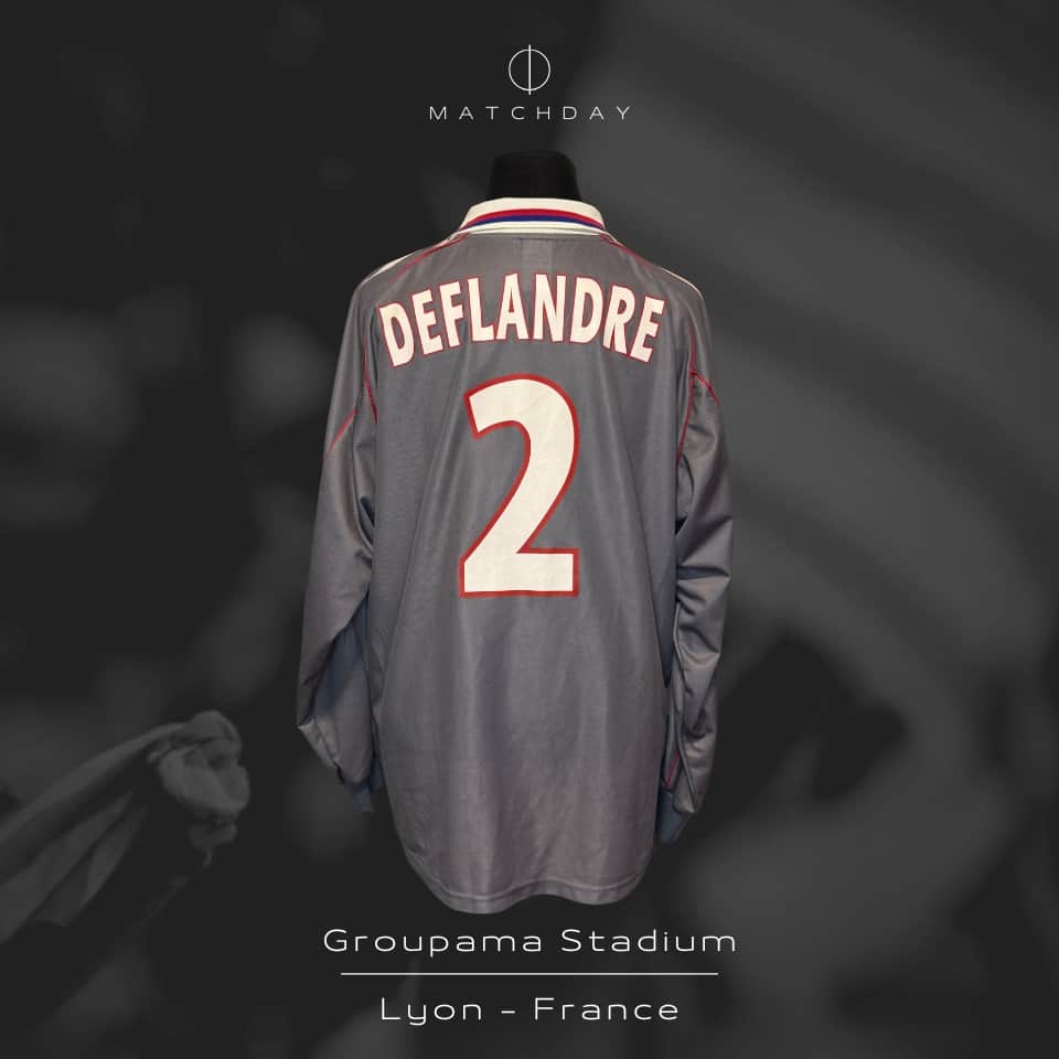 Éric Deflandre – Olympique Lyonnais – UEFA Champions League 2001/02 – Match Issued jersey - Imagen 5