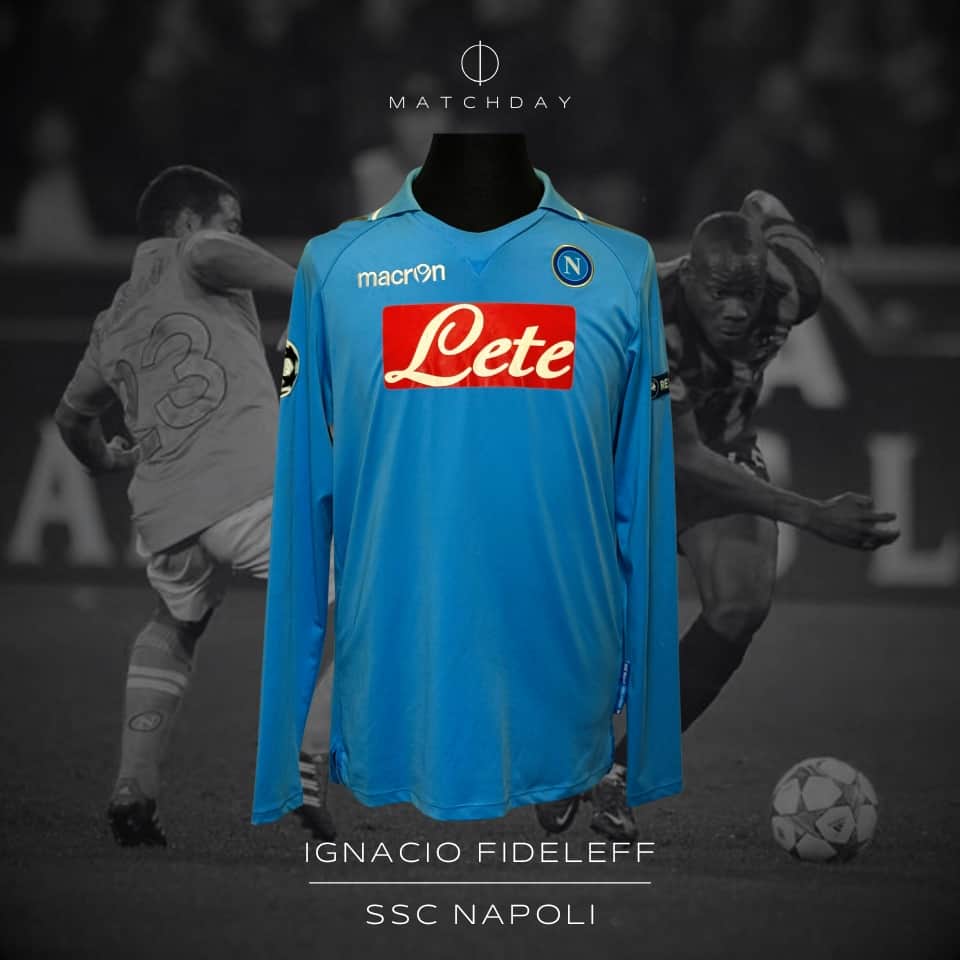 Ignacio Fideleff – SSC Napoli – UEFA Champions League 2011/12 – Match Issued jersey