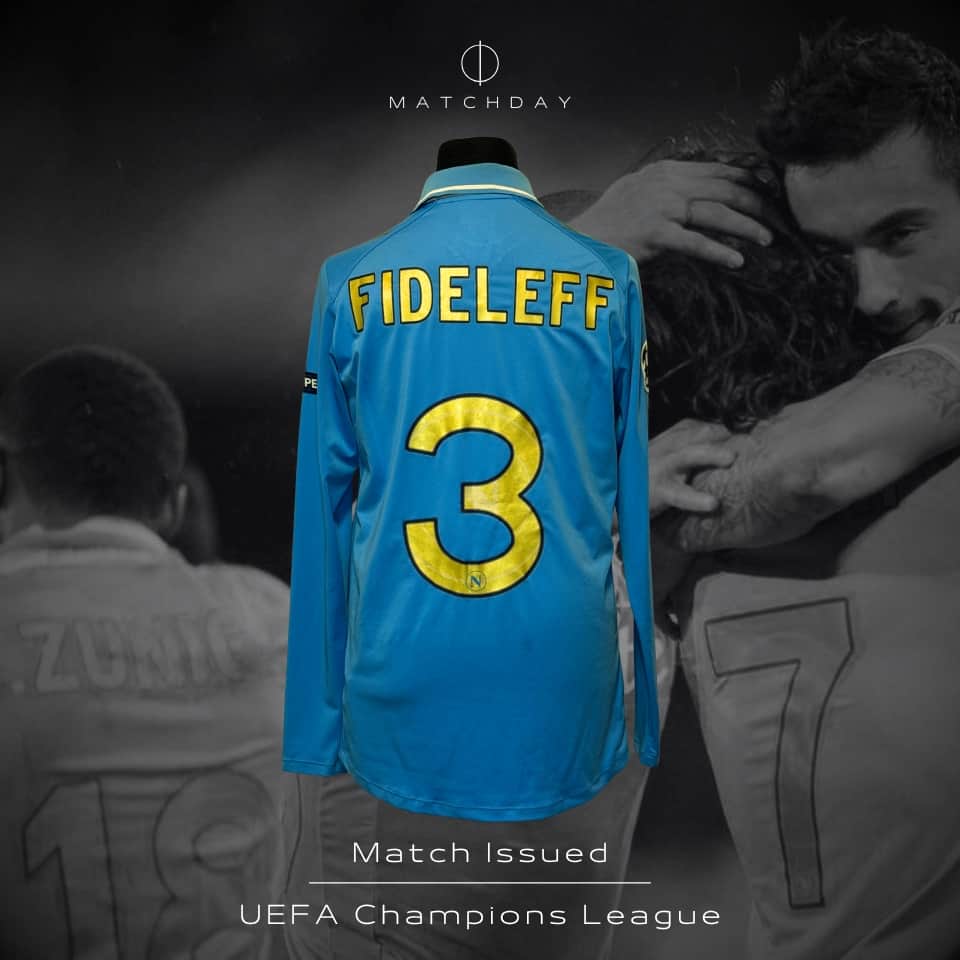 Ignacio Fideleff – SSC Napoli – UEFA Champions League 2011/12 – Match Issued jersey - Imagen 3