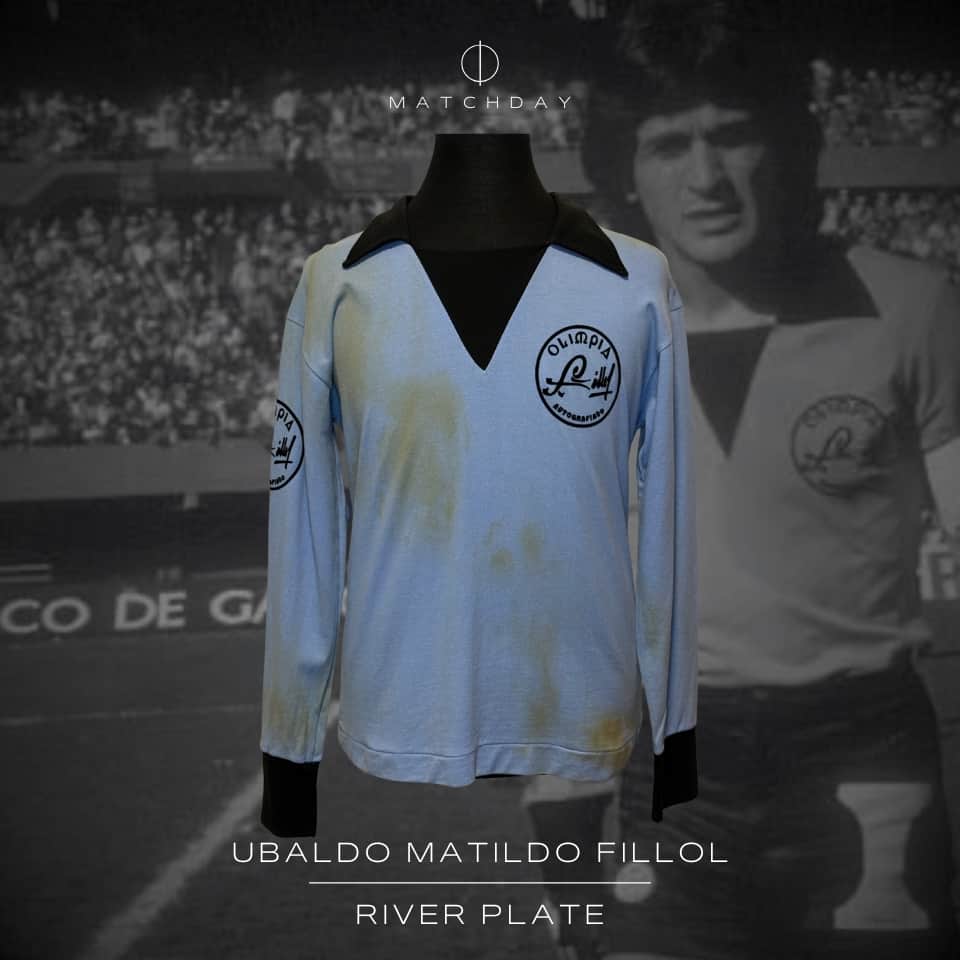 Ubaldo Matildo Filliol – River Plate – Torneo Nacional 1981 – MATCH WORN UNWASHED JERSEY
