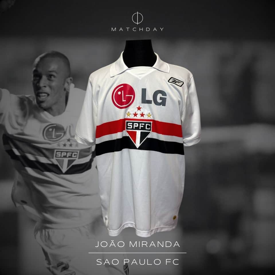 João Miranda – Sao Paulo – Copa Sudamericana 2007 – MATCH WORN JERSEY