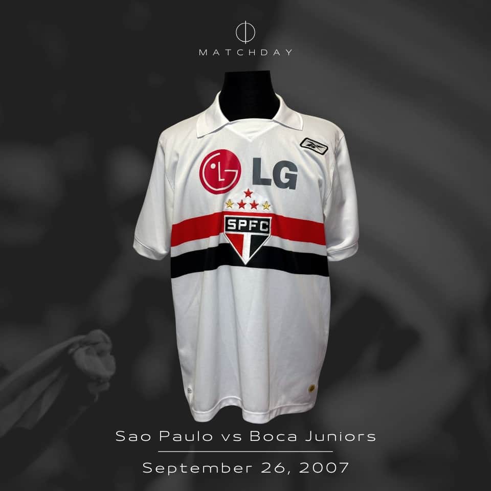 João Miranda – Sao Paulo – Copa Sudamericana 2007 – MATCH WORN JERSEY - Imagen 4
