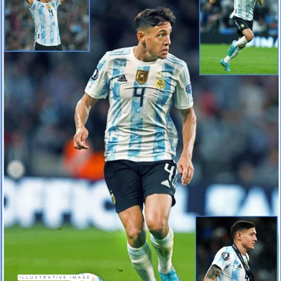 Nahuel Molina – Argentina – Finalissima 2022 – Match Issued jersey + Training bib (Pechera) - Imagen 13