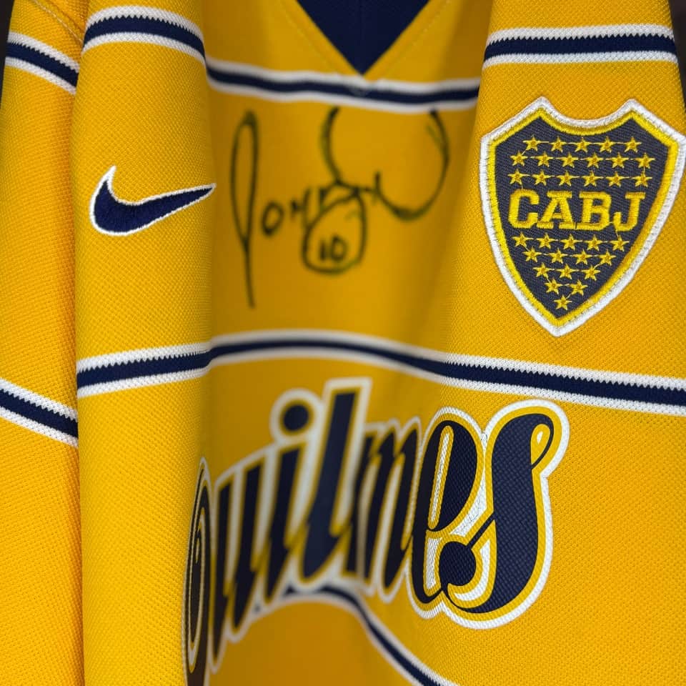 Juan Román Riquelme – Boca Juniors – Copa Mercosur 1999 – MATCH ISSUED JERSEY – SIGNED - Imagen 6