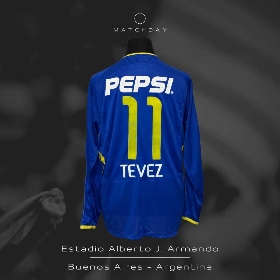 Carlos Tevez – Boca Juniors Copa Libertadores 2003 – Match Issued jersey – Boca Juniors - Imagen 5