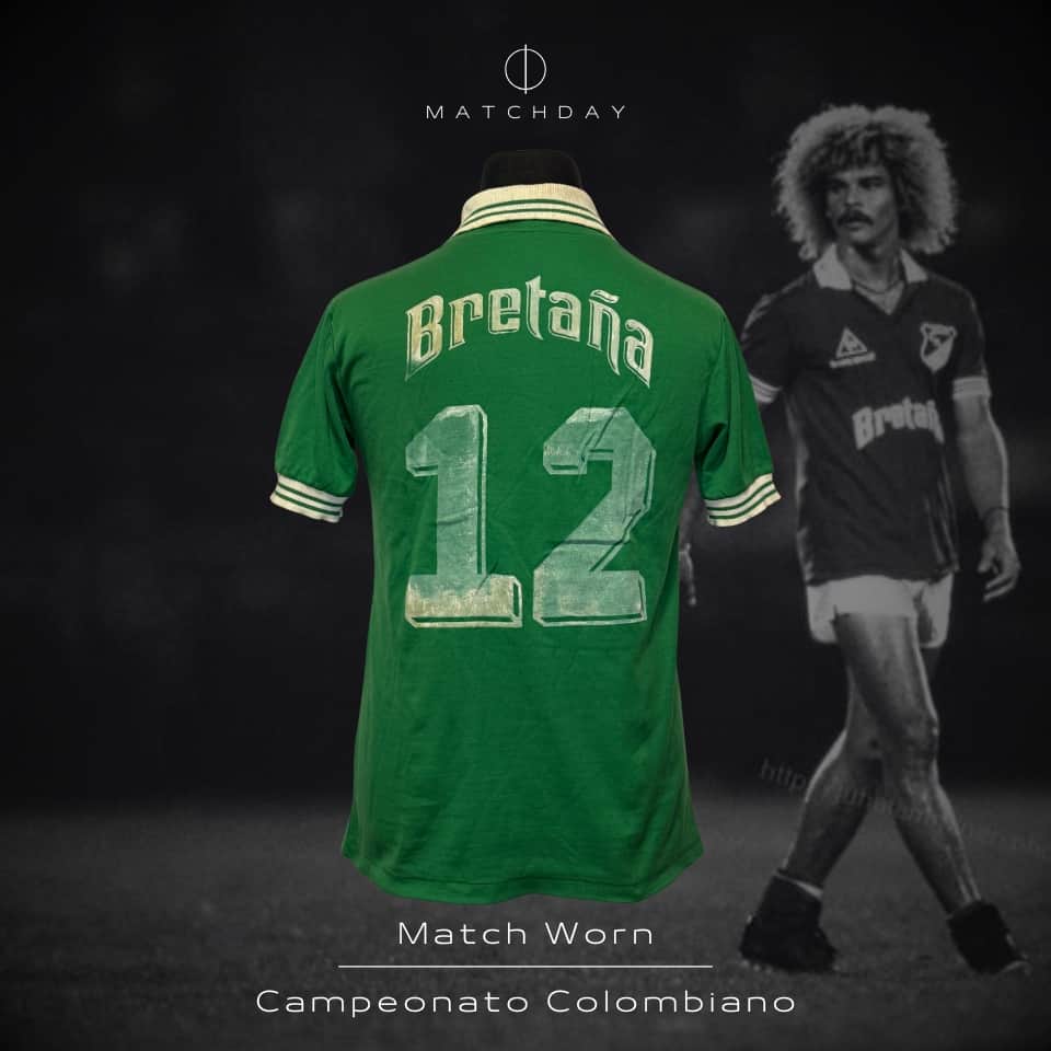 Carlos Valderrama – Deportivo Cali – Campeonato Colombiano 1986 – MATCH WORN JERSEY - Imagen 3