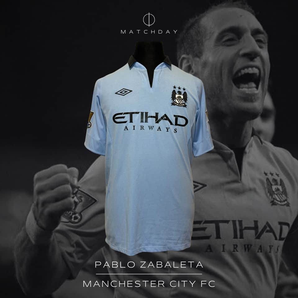 Pablo Zabaleta – Manchester City FC – Premier League 2012/13 -MATCH WORN JERSEY