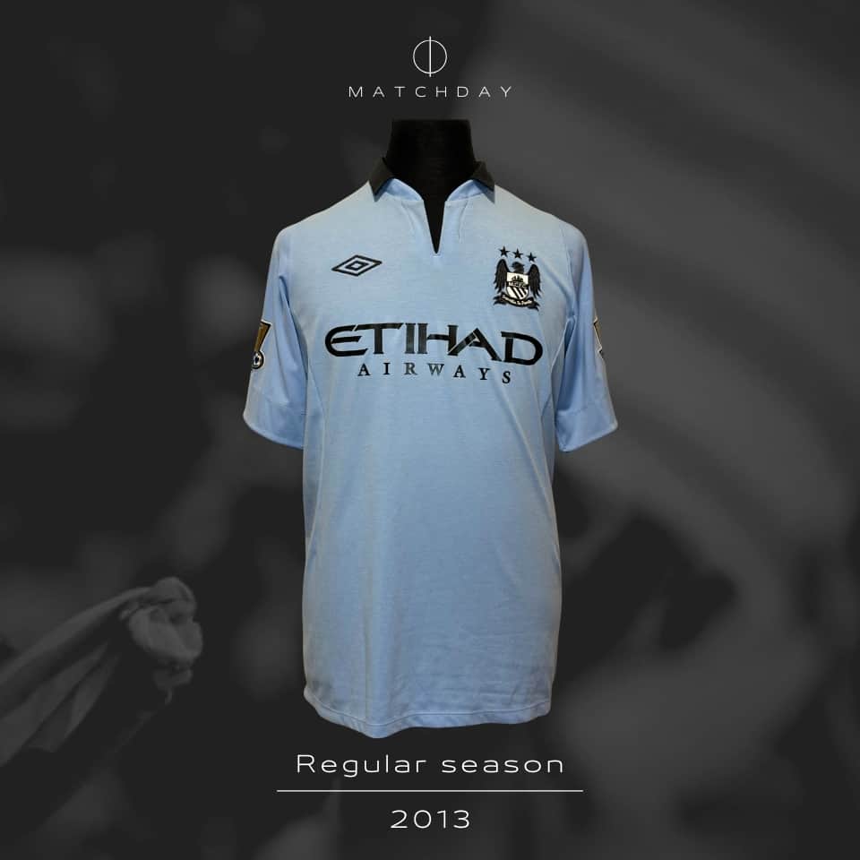 Pablo Zabaleta – Manchester City FC – Premier League 2012/13 -MATCH WORN JERSEY - Imagen 4