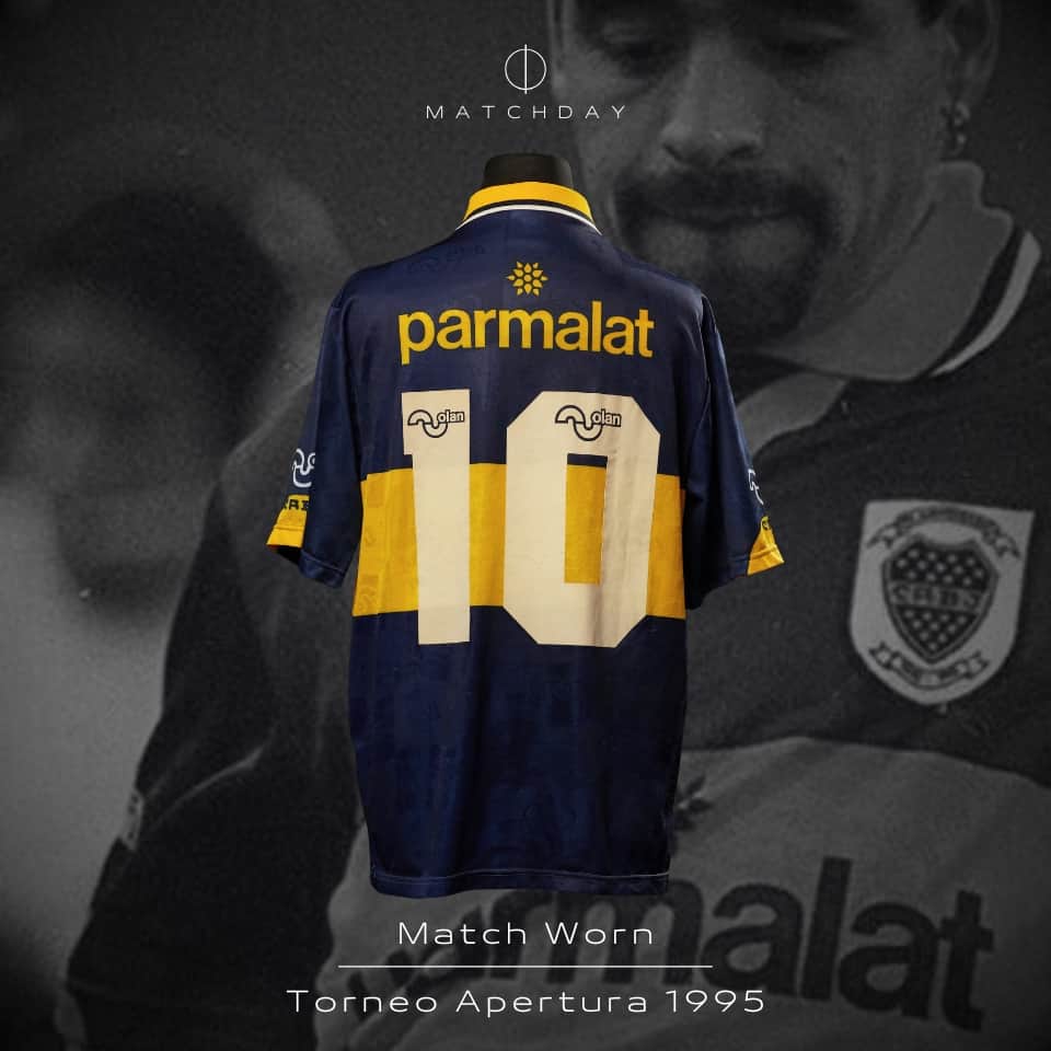 Diego Armando Maradona – Boca Juniors – Torneo Apertura 1995 – MATCH WORN JERSEY - Imagen 3